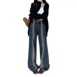 High Waisted Wide Leg Jeans for Women Vintage Style Loose Fit Autumn Winter Fashion Wholesale Av