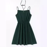 French Vintage Style Sleeveless Dress Elegant Aesthetic Fresh Look Lightweight Fabric Perfect fo