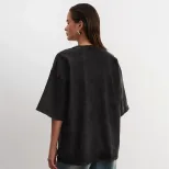 Loose Fit European Style Car Print Short Sleeve T Shirt for Women Summer Wash Effect Vintage Des