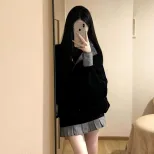 Womens Two Piece Set Spring Casual Jacket and Skirt Slim Fit Available in Black Wholesale Sizes S