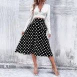 Elegant Long A Line Skirt for Women Ribbed Texture Slim Fit Sophisticated Style Perfect for Form