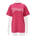Womens Loose Fit Letter Print T Shirt Fashionable Round Neck Short Sleeve Summer Style Wholesale