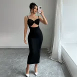 Summer Sleeveless Bodycon Dress Elegant Sexy Chic Design Perfect for Parties and Events Wholesal