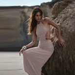 French Inspired Womens Maxi Dress Elegant Soft Fabric Spring Summer Collection Perfect for Vacat