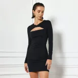 Elegant French Style Womens Dress High Waist A Line Slim Fit Short Length Spring Summer Occasion