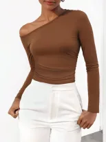 Y2K Slim Fit Off Shoulder Long Sleeve Bodysuit Versatile Design Spring Summer Style Wholesale Av