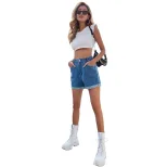 High Waisted Loose Fit Womens Denim Shorts Slimming Casual Style Perfect for Spring and Summer W