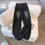 High Waisted Black Wide Leg Jeans for Women Loose Fit Flattering Floor Length Autumn Winter Casu