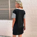 Casual Striped T Shirt Dress Short Sleeve Round Neck Summer Style Perfect for Everyday Wear Whol