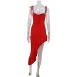 French Style Strapless Dress Spring Collection Irregular Hem Ruffle Details Elegant Design Perfe