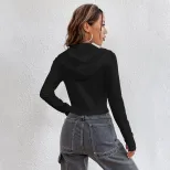 Womens Long Sleeve Zip Up Cardigan Street Style Spring Summer Fashion Trendy Design Wholesale Av