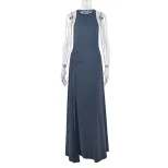 Elegant Sleeveless Bodycon Dress Ruffled Waist Solid Color Slim Fit Perfect for Parties and Even