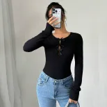 Womens Slim Fit Round Neck T Shirt Versatile Summer Short Sleeve Top Perfect for Layering and Ca