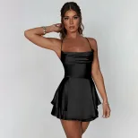 Satin Cami Dress Sexy Backless Design Elegant Party Style Available in Multiple Colors Wholesale
