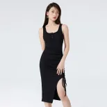 Wholesale Gray Bodycon Dress for Women Slim Fit Waist Tie Summer Fashion Perfect for Parties and