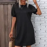 Casual Solid Color Dress Versatile Style Comfortable Fit Perfect for Everyday Wear Wholesale Ava