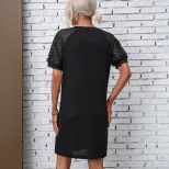 Casual Solid Color Dress Versatile Style Comfortable Fit Perfect for Everyday Wear Wholesale Ava