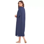 Casual Midi Dress for Women Simple Loose Fit Comfortable Fabric Spring Summer Homewear Wholesale
