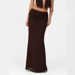 Halter Neck Cutout Top and High Waist Bodycon Skirt Set Sexy Design Spring Collection Womens Fas