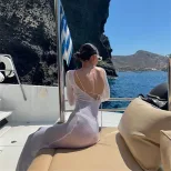 Long Sleeve Backless Dress Round Neck Beachwear Summer Style Sexy Design Wholesale Available