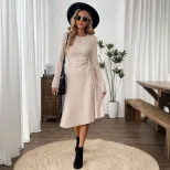 Casual Womens Dress Fashionable Slim Fit Versatile Mid Length Spring Summer Collection Wholesale
