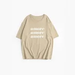 Womens Summer Graphic T Shirt Loose Fit Round Neck Short Sleeve 100 Cotton Casual Everyday Wear