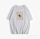 Cotton Short Sleeve T Shirt Loose Fit Round Neck Soft Fabric Unique Print Casual Wear for Women
