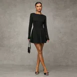 Fashionable Womens Dress Simple Design Slim Fit Youthful Style Spring Summer Collection Wholesal