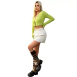 A Line Utility Skirt Elastic Waist Fashionable Design Fall Winter Style Ready to Ship Wholesale
