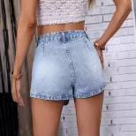Womens Slim Fit Denim Shorts Comfortable Stylish Casual Perfect for Summer Outings Wholesale Ava