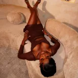 Sexy Hollow Out Bodycon Dress Long Sleeve U Neck Solid Color Fashionable for Parties and Events