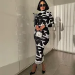 Fashionable Floral Print High Neck Long Sleeve Bodycon Dress for Women Spring Collection Wholesa