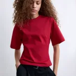 Womens Summer T Shirt Casual Loose Fit Waist Defining Design Round Neck 100 Cotton Versatile Eve