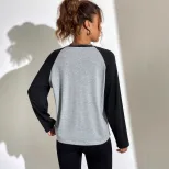 Fashion Womens Long Sleeve Top Round Neck Printed Trendy Design Casual Wear for Everyday Use Who