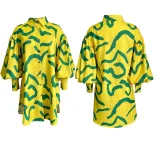 Loose Fit Floral Print Shirt Dress Plus Size Elegant Collar Comfortable Fabric Casual Office Wea