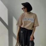 Womens Summer Graphic T Shirt Loose Fit Round Neck Short Sleeve 100 Cotton Casual Wear Wholesale