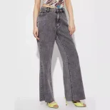 High Waisted Wide Leg Jeans Loose Fit Straight Cut Durable Denim Casual Wear for Women Ready to
