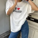 Womens Vintage Graphic T Shirt Summer Casual Style Loose Fit Round Neck 100 Cotton Wholesale Ava