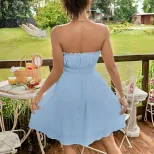 French Inspired Bodycon Dress Off Shoulder Neckline Short Length Soft Fabric Elegant Evening Wea