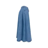 High Waisted A Line Denim Skirt Elegant Design Flowy Silhouette Casual Chic Wholesale Available