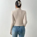 Elegant Slim Fit Short Sleeve T Shirt Lightweight Fabric Spring Summer Style Perfect for Casual