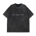 Loose Fit Womens T Shirt Summer Short Sleeve Washed Design Available in Multiple Colors Wholesale Supply