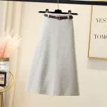 Loose Fit High Waist A Line Skirt for Women in Coffee and Apricot Autumn Winter Casual Wear Wholesale