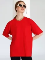 Womens Loose Fit Solid Color T Shirt 100 Cotton Short Sleeve Versatile Style Spring Summer Colle
