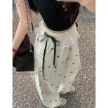 Summer Womens Casual Pants Lace Trim Bow Detail Loose Fit Wide Leg Perfect for Everyday Wear Wholesale Available