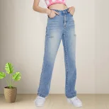 High Waisted Slim Fit Ripped Denim Jeans for Women Casual Style Comfortable Fabric Versatile Wea