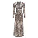 Fashionable Womens Hollow Out Halter Neck Snake Print Sexy Dress Autumn Collection Wholesale Ava