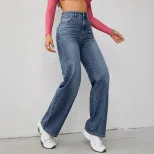 Casual Wide Leg Womens Denim Jeans Fashionable Versatile Comfortable Perfect for Everyday Wear R