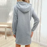 Striped Color Block Sweatshirt Dress Womens Fashion Autumn Winter Style Casual Wear Wholesale Av