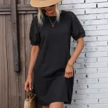 Casual Solid Color Dress Versatile Style Comfortable Fit Perfect for Everyday Wear Wholesale Ava